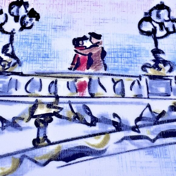 Gien Jolie Paris Letter Tray 7.5" x 4" Caroline Saint Georges France Ceramic - Picture 8 of 10